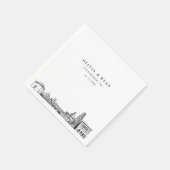 Pittsburgh Skyline Trouwpapier Cocktail servet (Hoek)