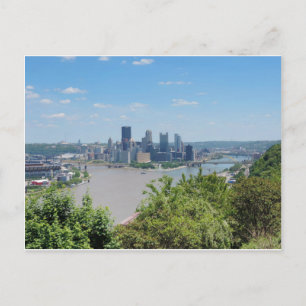 Pittsburgh Skyline van West End Overlook Briefkaart