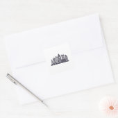 Pittsburgh Skyline Vierkante Sticker (Envelop)