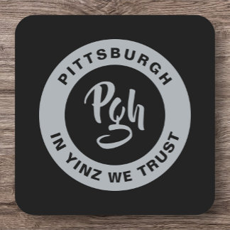 Pittsburgh Sports Yinz Custom Barware Square Pap Vierkante Kartonnen Onderzetter