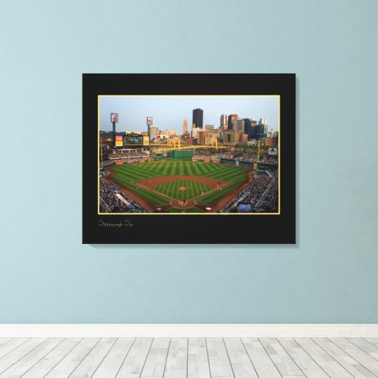 Pittsburgh Stadium Foto Canvas Afdruk (Insitu (Houten vloer))