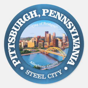 Pittsburgh (steden) ronde sticker
