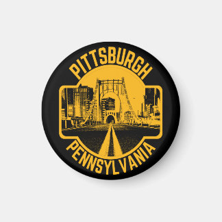 Pittsburgh Steel City Skyline Bridge Pennsylvania  Magneet