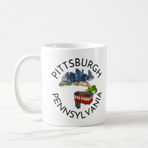 Pittsburgh Steel City Skyline Incline Pennsylvania Koffiemok
