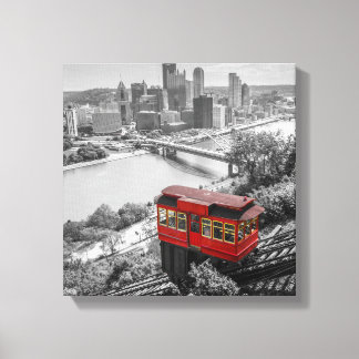 Pittsburgh Steel City Skyline inline Fotografie Canvas Afdruk