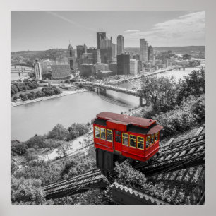 Pittsburgh Steel City Skyline inline Fotografie Poster