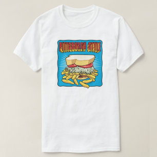 Pittsburgh Style Sandwich op Blue T-shirt