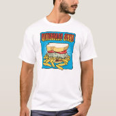 Pittsburgh Style Sandwich op Blue T-shirt (Voorkant)