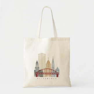 Pittsburgh V2 skyline-poster Tote Bag
