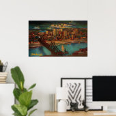 Pittsburgh van het Poster van Moonlight (Thuiskantoor)