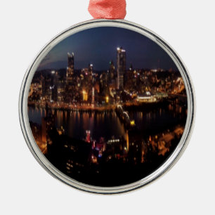 Pittsburgh via Monongahela Metalen Ornament