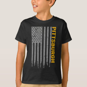 Pittsburgh Vlag Patriottisch Amerikaans Vlag van P T-shirt