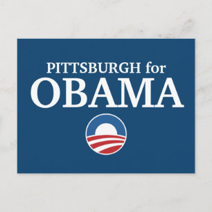 PITTSBURGH voor Obama aangepast aan je stad Briefkaart