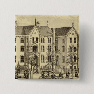 Pittsburgh Vrouw College Pittsburgh Vierkante Button 5,1 Cm