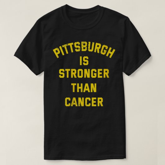  Pittsburgh vrouwen is sterker dan kanker T-shirt (Design voorkant)