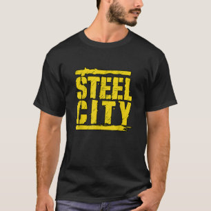 Pittsburgh Zwart en Geel Pennsylvania Steel City T-shirt