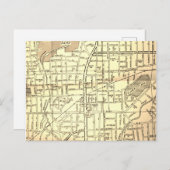 Pittsfield, MA  Map Briefkaart (Voorkant / Achterkant)