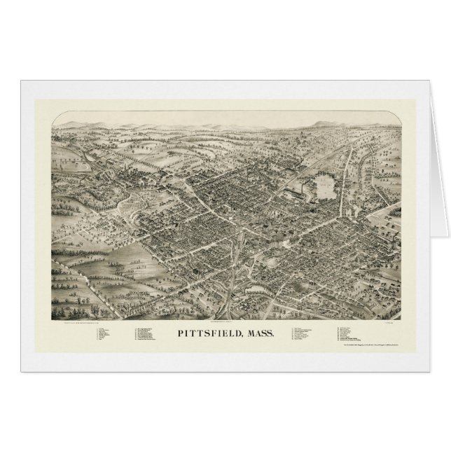 Pittsfield, MA Panoramic Map - 1899 (Voorkant Horizontaal)