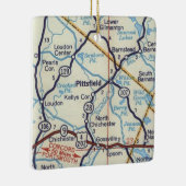 Pittsfield NH  kaart Keramisch Ornament (Rechts)