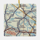 Pittsfield NH  kaart Keramisch Ornament (Voorkant)