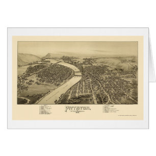 Pittston, carte panoramique de PA - 1892