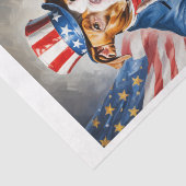Pitubull als Oom Sam voor 4 juli -  Tissuepapier (Detail)