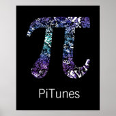 PiTunes ~ Poster de Geek marrant maths et musique (Devant)