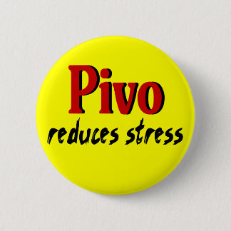 Pivo vermindert stress ronde button 5,7 cm