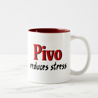 Pivo vermindert stress tweekleurige koffiemok