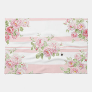 Pivoine de roses d'été de jour de serviette de