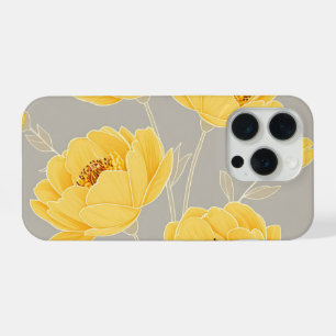 Pivoine jaune élégante Gris taupe Moderne Chic