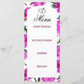 Pivoine. Menu plat (Devant)