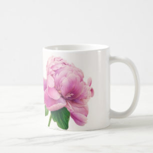 Pivoine rose sur la tasse