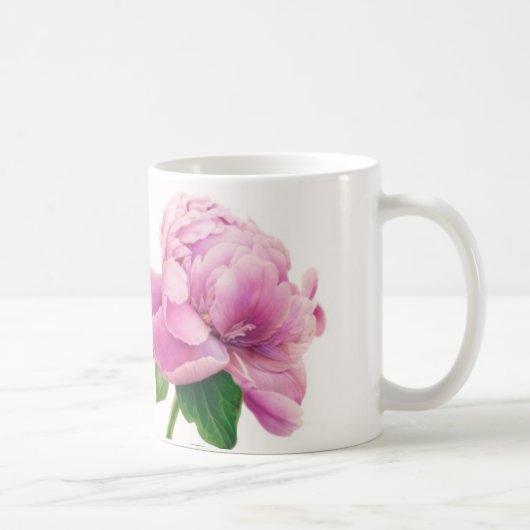 Pivoine rose sur la tasse (Droite)
