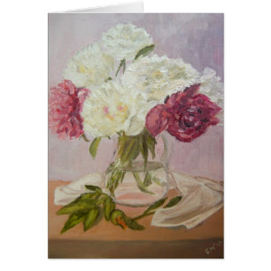 Pivoines - carte postale
