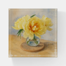 Pivoines jaunes - Presse-papiers