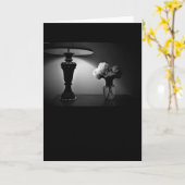 Pivoines - noir, carte (Fleur jaune)