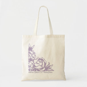 Pivoines romantiques de lavande épousant le sac