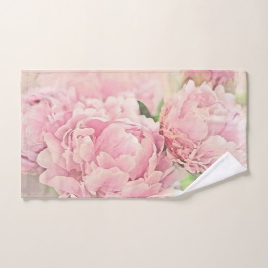 Pivoines roses (Serviette à main)