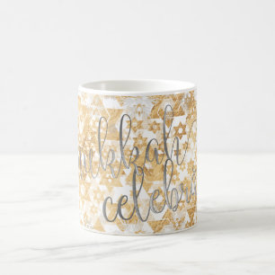 Pix Dezines Ster van David Pattern, Chanoeka Koffiemok