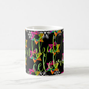 Pix Dezines Ster van David Pattern, Chanoeka Koffiemok