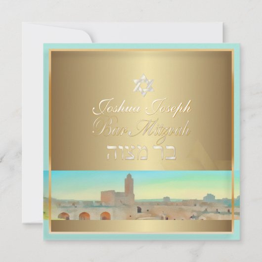 Pix Dezines Tower of David, Jeruzalem Kaart (Achterkant)