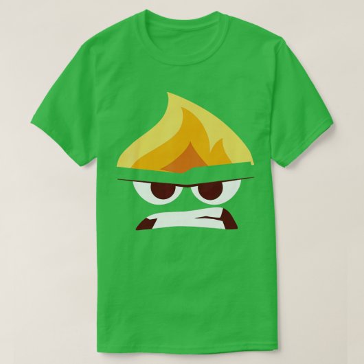 Pixar Inside Out Angry Face Halloween T-shirt (Design voorkant)