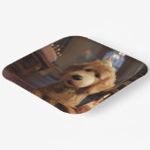 Pixar-Style Goldendoodle Verjaardagspapier Borden Papieren Bordje (Gebogen)