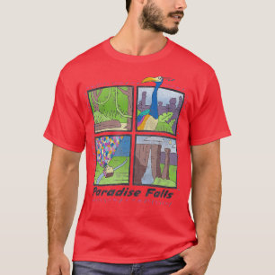 Pixar Up Paradise Herfsten Summer Camp Squares T-shirt
