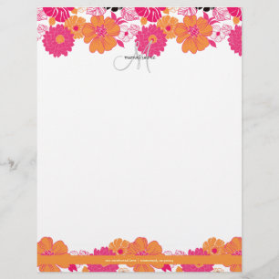 PixDezine Aloha + Monogram Gepersonaliseerd Briefhoofd