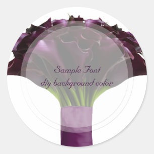PixDezine bordeaux calla/DIY achtergrond kleur Ronde Sticker