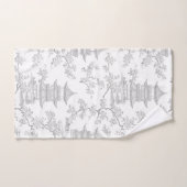 PixDezine Chinoiserie Grise Pagodes Fleurs de Ceri (Serviette à main)
