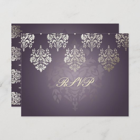 PixDezine Damask6 RSVP nécessite des invitations 5 (Devant / Derrière)
