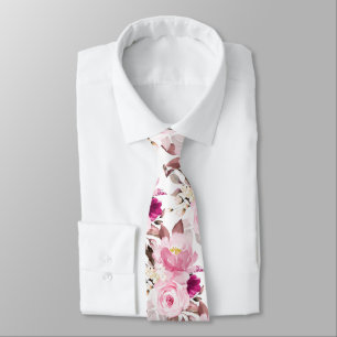 PixDezine H2 Bloemen Roze Tinten Rozen Stropdas